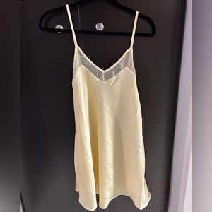 Yellow slip dress
